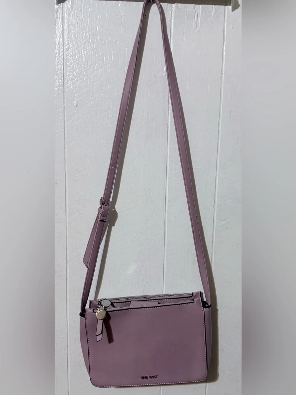 Nine West Mauve Faux-Leather Crossbody Bag
